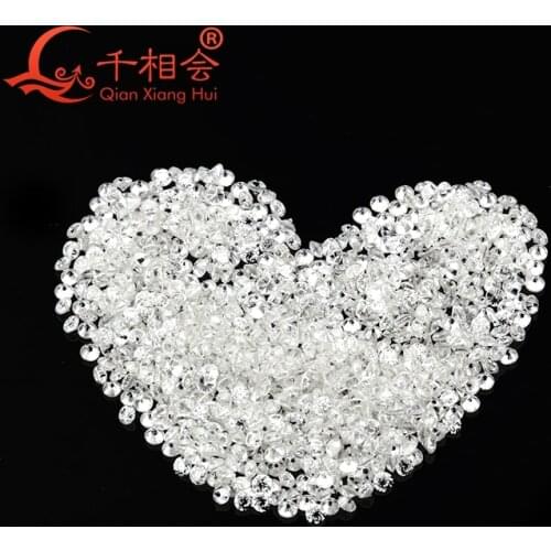 1CT per bag DF white color 0.9mm to 2.9mm small size synthetic moissanites round shape loose stone made by SIC