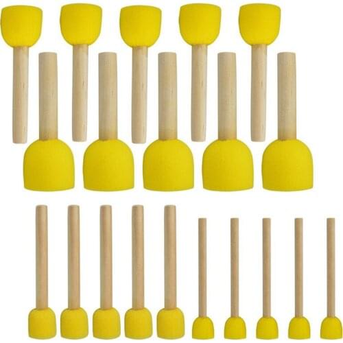 20 PCS Round Sponges Brush Set Kids Painting Tools - Sponge Painting Set DIY Painting Tools in 4 Sizes for Kids