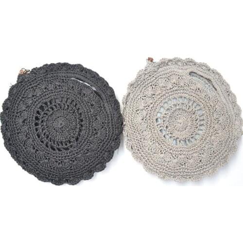 35x35CM Womens Crochet Crochet Bag Summer Straw Bag Beach Bag a6297