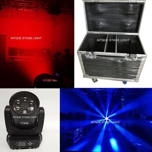 6lights+Flycase)DJ led flower effect rotating beam spotlights disco rgbw led moving bee eye zoom 6x40w moving head bee eye