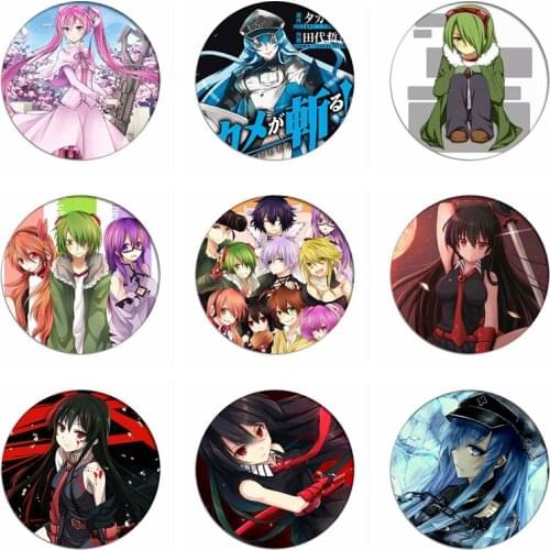 Anime Akame ga KILL Cosplay Badge Tatsumi Akame Brooch Pins Collection bags Lubbock Badges for Backpacks Clothes