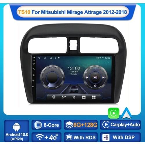 MEKEDE For Mitsubishi Mirage Attrage 2012 - 2018 Android 10 Car Radio GPS DVD Carplay Player Car Radio Multimedia GPS Navigation