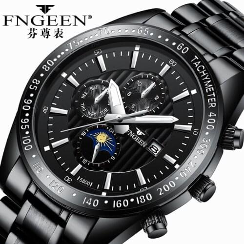 Watch Men Luxury Stainless Steel Business Quartz Watches Waterproof Sport Chronograph reloj hombre relogio masculino