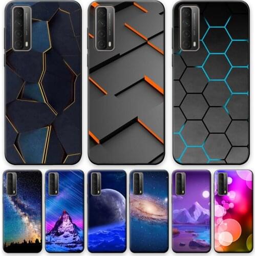 Case For Huawei P Smart 2021 Case Huawei Y7A Geometric Style Coque For Huawei P Smart 2021 Soft TPU Phone Cover For Huawei Y7A