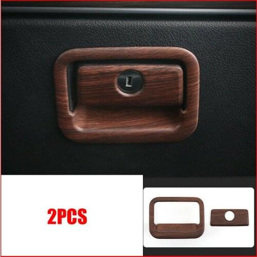 For Toyota Prado FJ150 2010-2020 Peach Wood Grain Interior Glove box handle trim cover Car Styling Accessories