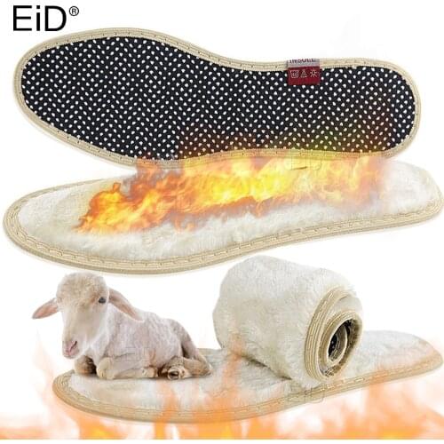 EiD Keep Warm Heated Insole Cashmere Thermal Insoles Thicken Soft Breathable Winter Sport Shoes For Man Woman Boots Pad Sole