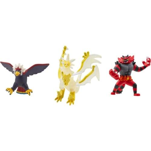 Takara TOMY Pokemon Anime Figures Fighting Strongest Set Vol.1 Braviary Incineroar Necrozma Action Figures Model Toys Kids Gifts
