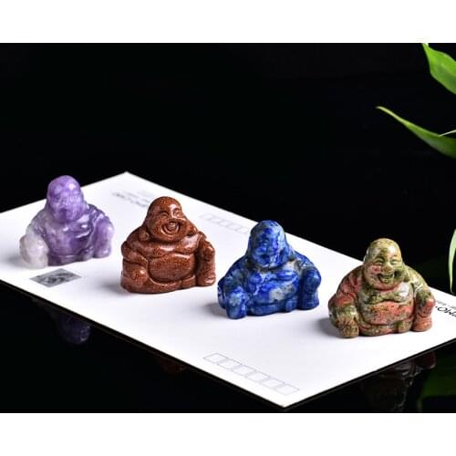 1PC Delicate Buddhist Buddha Maitreya Buddha sculpture hand carved buddha statue religious home decoration art collection gift