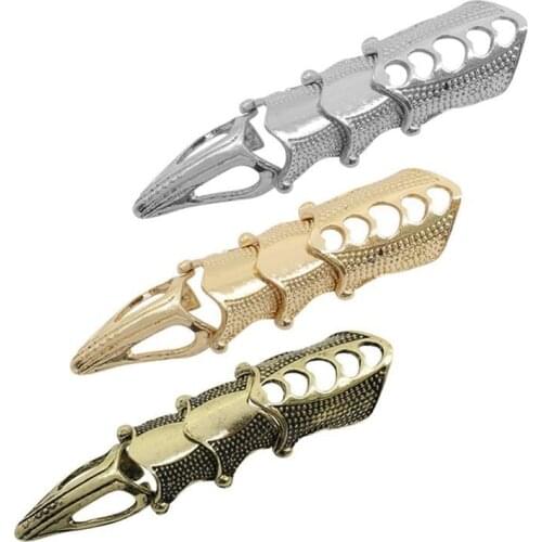 Danganronpa Metal Finger Rings Cosplay Accessories Golden Gothic Celestia Punk Finger Bone Ring Cosplay Props On Sale 3 Colors