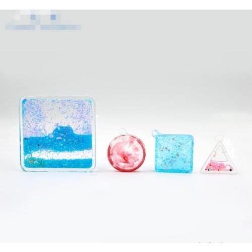 Round triangles injection Quicksand pendants mould Silicone Mould DIY Resin Decorative Craft Jewelry Making molds for jewelry
