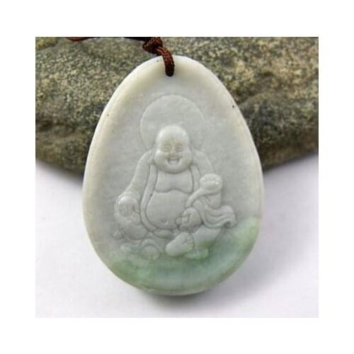 Lantian chalcedony Happy Buddha Amulet Pendant NO. 364