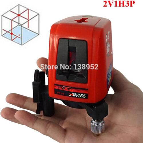 360 degree Rotating Cross Laser Level 2V1H3P 3 line 3 point Self- leveling laser level meter can work outdoor Laser Level Tools