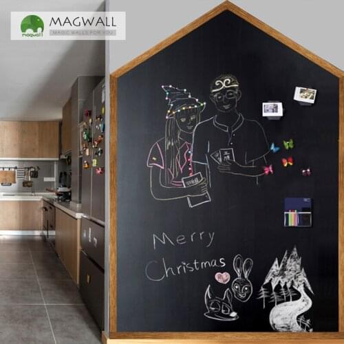 Magnetic double-layer house shape writing board 1.18*1.2m frameless large writable magnet wallpaper