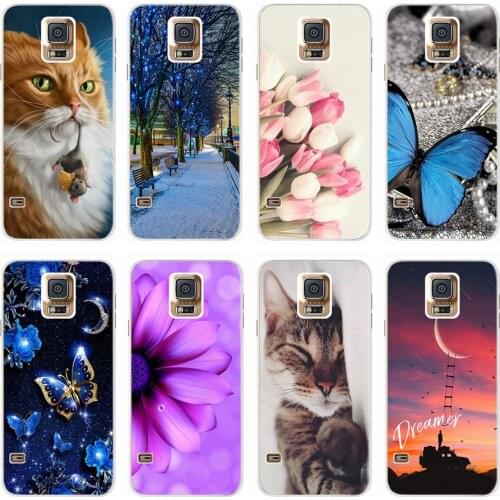 For Samsung Galaxy S5 Case SM-G900F G900I G900M G900T Soft Slim Cute Painted Cover For Samsung S5 S 5 GalaxyS5 Phone Cases 5.1