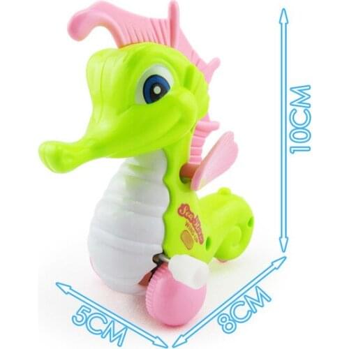 Pull Back New Clockwork Simulation Animal Chain On Hippocampus Cute Cartoon Puzzle Funny Plastic Educational Childrens Toys