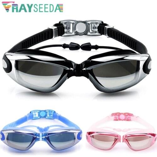 Rayseeda High Quality Anti Fog Anti UV Swimming Glasses Fashion Wide View Swimming Goggles For Men Women Surfing Diving Eyewear
