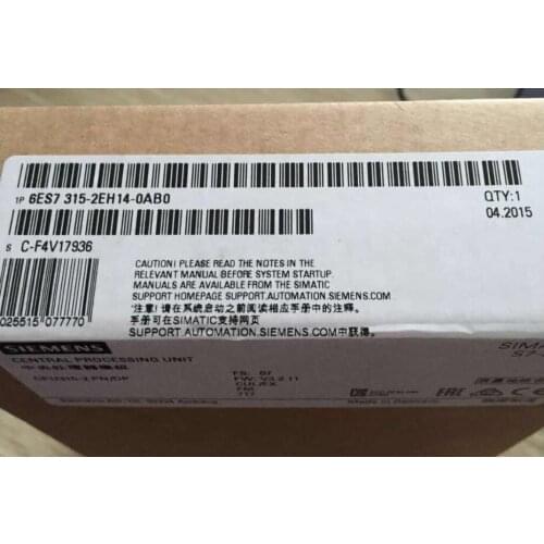 SIMATIC S7-300 CPU315-2PN/DP Original NEW 6ES7315-2EH14-0AB0