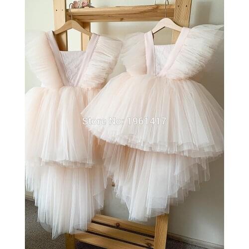 High-Low Girls Dresses summer Kids Princess Dress Ball Gown Kids Clothes Toddler Girl Childrens Brithday Costume