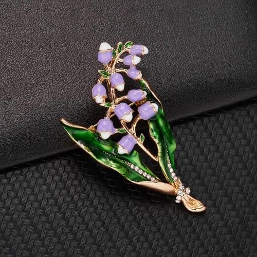 RINHOO Elegant Rhinestone Magnolia Flower Enamel Brooches Top Polished Women Bouquet Wedding Brooch Pins 2021 New Plant Brooch