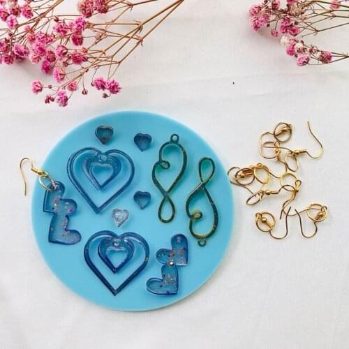 Earrings Epoxy Resin Mold Ear Drop Dangle Pendant Casting Silicone Mould DIY Crafts Jewelry Making Tools