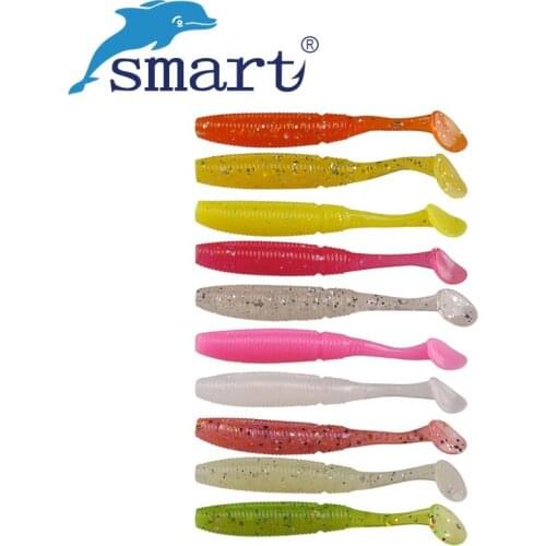 SMART 15Pcs Soft Bait 50mm 2g T-tail Soft Silicone Bait Fishing Lure Isca Artificial Para Pesca Leurre Swimbait Wobbler Peche