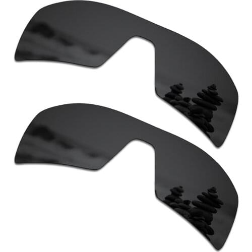 SmartVLT 2 Pieces Polarized Sunglasses Replacement Lenses for Oakley Oil Rig Stealth Black and Stealth Black