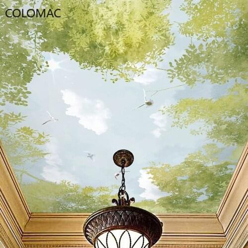 Colomac Custom Modern Simple Ceiling Wallpaper Bedroom Living Room Background Mural Wall Decoration Home Drop Shopping