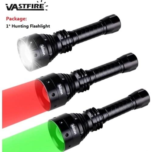 T67 350 Lumen white/red/green Tactical Rail Mount Weapon Professional hunting Flashlight for 18650