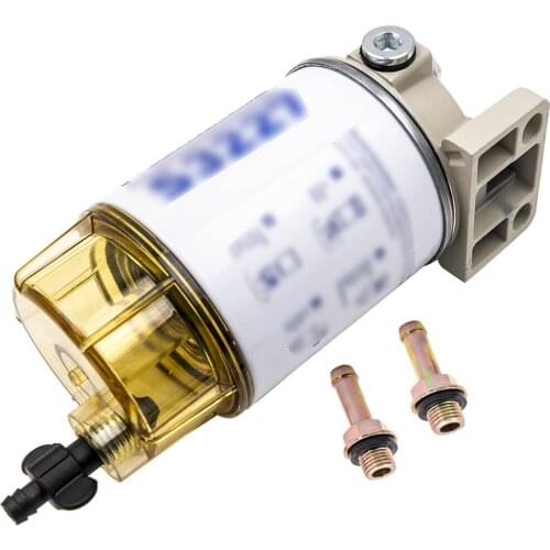 Fuel Filter Water Separator Complete Kit S3227 10 micron 1/4''-18 NPTF Threads