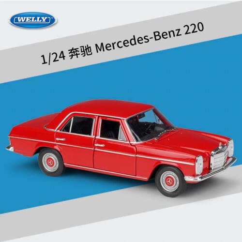 WELLY Diecast 1:24 Car Simulator Metal Mercedes Benz 220/230 SL Classic Vehicle Toy Car Alloy Model For Children Gift Collection