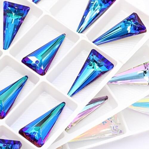 XiChuan 5PCS Rhinestone Statement Crystal Earring For Women Dangle Earrings Trendy Clothes Accessories Wedding DIY Necklace