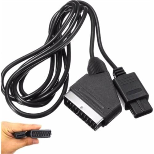 1pc A/V TV Video Game cable Scart Cable For Nintend SNES for Game cube and N64 Console Compatible with NTSC system