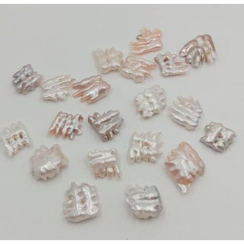 100% Nature freshwater loose pearl with comb baroque shape, 25-44 MM ,DIY BEADS,half hole drilled or no hole