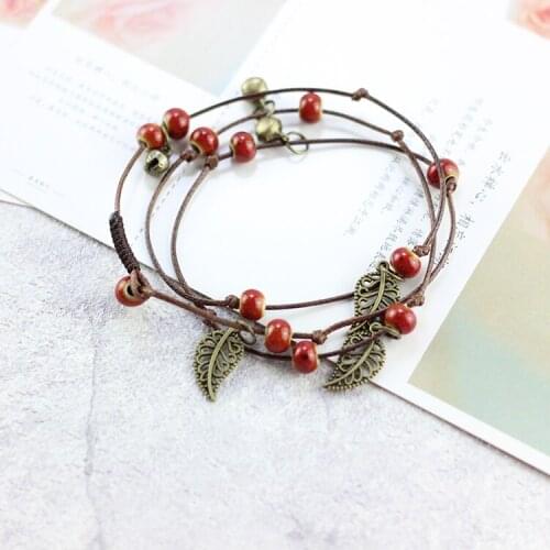 2017 Vintage Original Ceramic Charms Bracelets for Women Fashion DIY Jewelry Handmade Multilayer Bracelet & Bangle Bohemia Style
