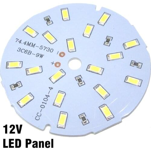 30pcs 12V LED Bulbs Light Source Panel 7W 8W 9W SMD 5730 Lamp Plate Integrated IC DC12V White / Warm White