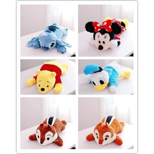 9 Styles Disney Soft Giant Stitch Anime Big Plush Toy Lilo Stitch Minnie Mouse Donald Duck Stuffed Animal Toys for Kid Xmas Gift