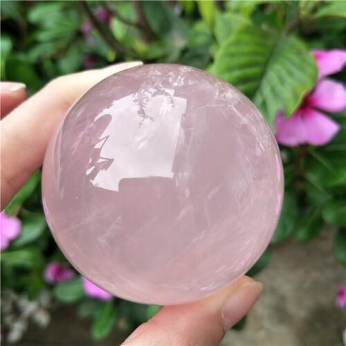 AAAAA TOP Quality Pink Crystal SPHERE NATURAL SPECIMEN ROSE QUARTZ BALL Natural Crystal Healing Stone Reiki