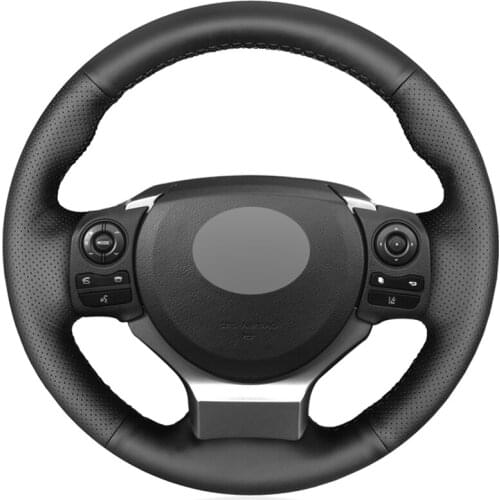 Car Steering Wheel Cover For Lexus CT200 IS200t IS250 IS300 IS350 NX200 NX200t NX300 RC200 RC2 Black PU Faux Leather
