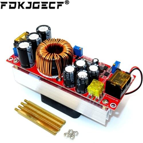 DC-DC 1500W 30A Voltage Step Up Converter Boost CC CV Power Supply Module Constant Current Module With Fan 10-60V to 12-90V