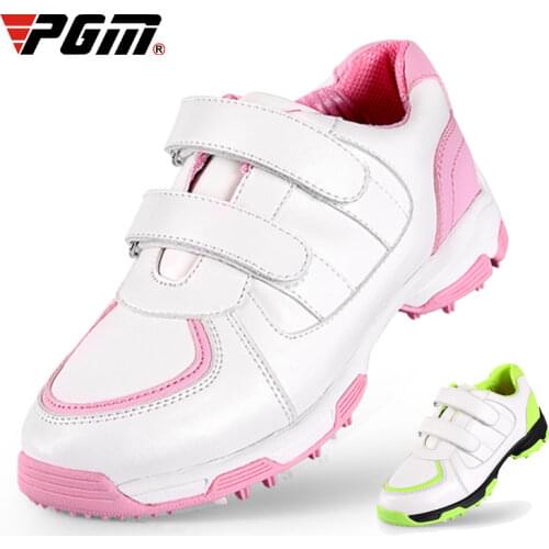 PGM Children Golf Shoes Girls Boys Anti-skid Breathable and waterproof Outdoor Kids Sneakers Sports Shoes XZ065