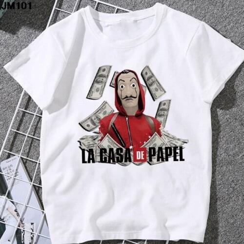 The House Of Paper T Shirt New Money Heist Women La Casa De Papel Tshirt Harajuku Funny Tops Tee Fashion Female Clothes T-shirt
