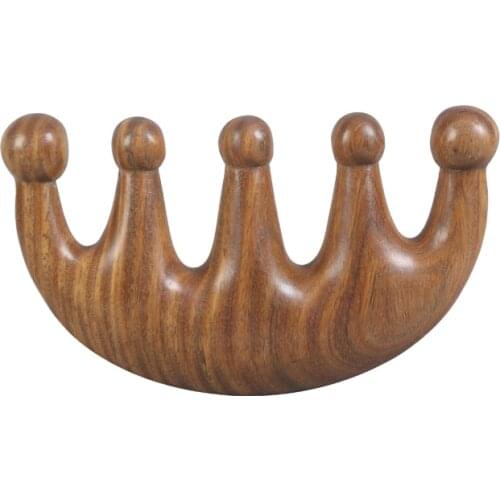Wooden Sandalwood Wide Tooth Wood Comb Natural Head Massager Hair Combs Wooden Handle with Wide Toothed Comb