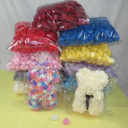 200-1000pcs Artificial Foam Rose Heads 3.5cm Flower For DIY bouquet Home Wedding Decorative PE teal touch flowers mothers gift