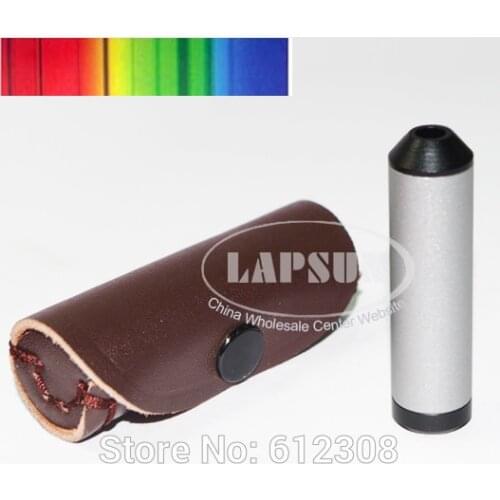 Pocket Diffraction Grating Spectroscope Gem Tool Testing Loupe Gems Gemstones Tester Lens With Leather Carry Pouch