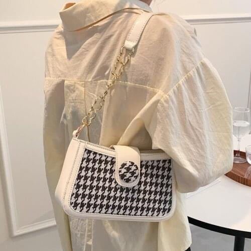 Beibao small bag womens summer 2021 new fashion simple thousand bird lattice single shoulder armpit Club Bag Messenger Bag