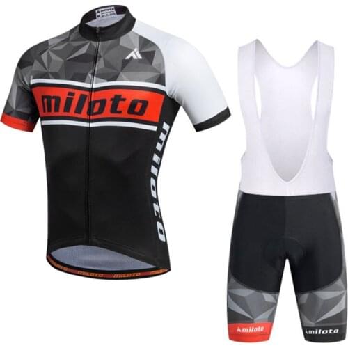 MILOTO Mens Short Sleeve Cycling Jersey Roupa De Ciclismo Summer Bicycle Cycling Clothing Quick Dry Bike Jersey Clothes Ropa