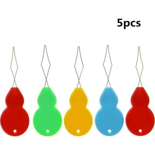 5 pcs Plastic Handle Craft Thread Cutter Seam Ripper Stitch Ripper Needle Threader Sewing Tool AA7403