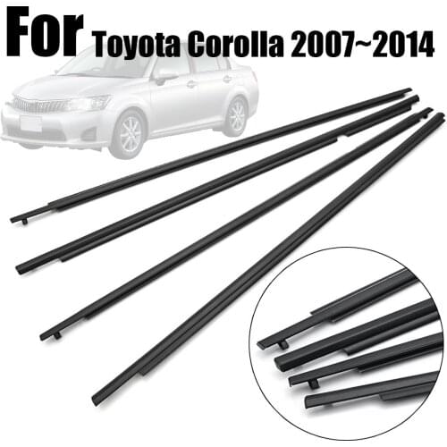 NEW 4Pcs Weatherstrips Door Belts Seal Weather Strips For Toyota Corolla 2007~2014
