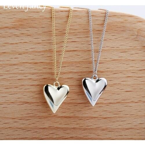 Wholesale 925 Silver Necklace Fashion New Jewelry Heart Pendant Necklace For Women Girl Gifts
