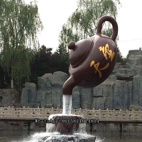 Outdoor Suspended flowing water landscape fountain,Tianhu sculpture model decoration,fountain landscape decoration